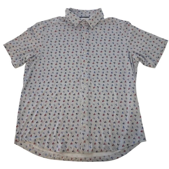 Johnston Murphy XC4 Shirt Skull and Cross Bone Performance Golf Mens Large NEW - Picture 1 of 11